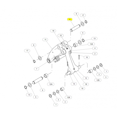 CAT Munkahenger rögzítő csapszeg 3209241